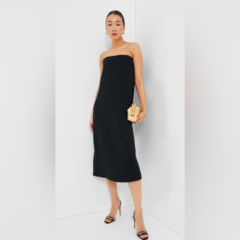 Tuckernuck Black Strapless Midi Dress